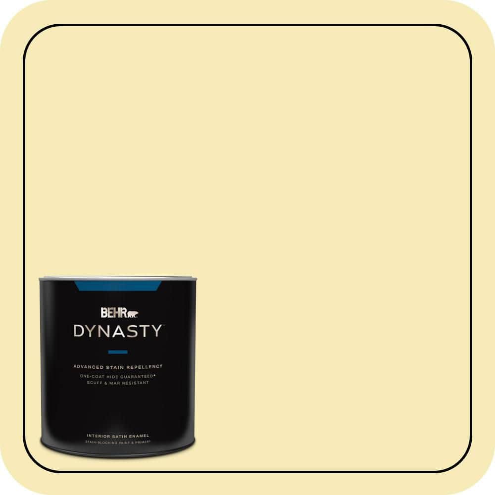 BEHR DYNASTY 1 qt. #P320-2 Lantern Light Satin Enamel Interior Stain-Blocking Paint and Primer
