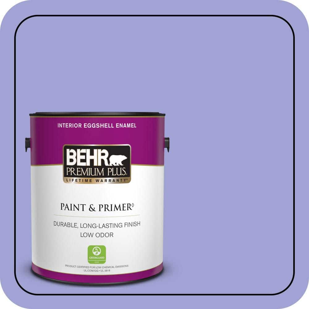 BEHR PREMIUM PLUS 1 gal. #P550-4 Water Hyacinth Eggshell Enamel Low Odor Interior Paint & Primer