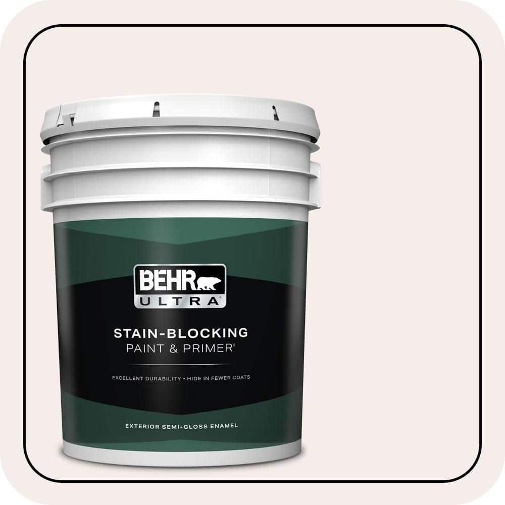 BEHR ULTRA 5 gal. #RD-W08 Pink Mirage Semi-Gloss Enamel Exterior Paint & Primer