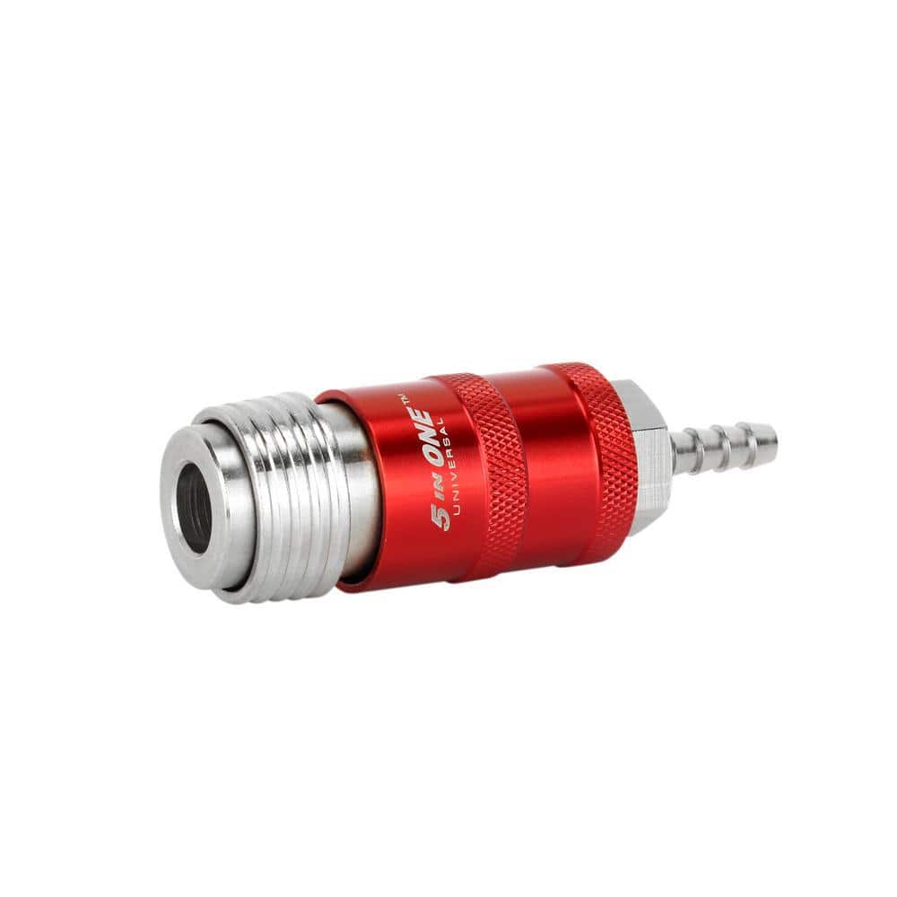 Milton 5-In-ONE 1/4 in. ID Universal Safety Exhaust Hose Barb Coupler (Box of 5) (2)