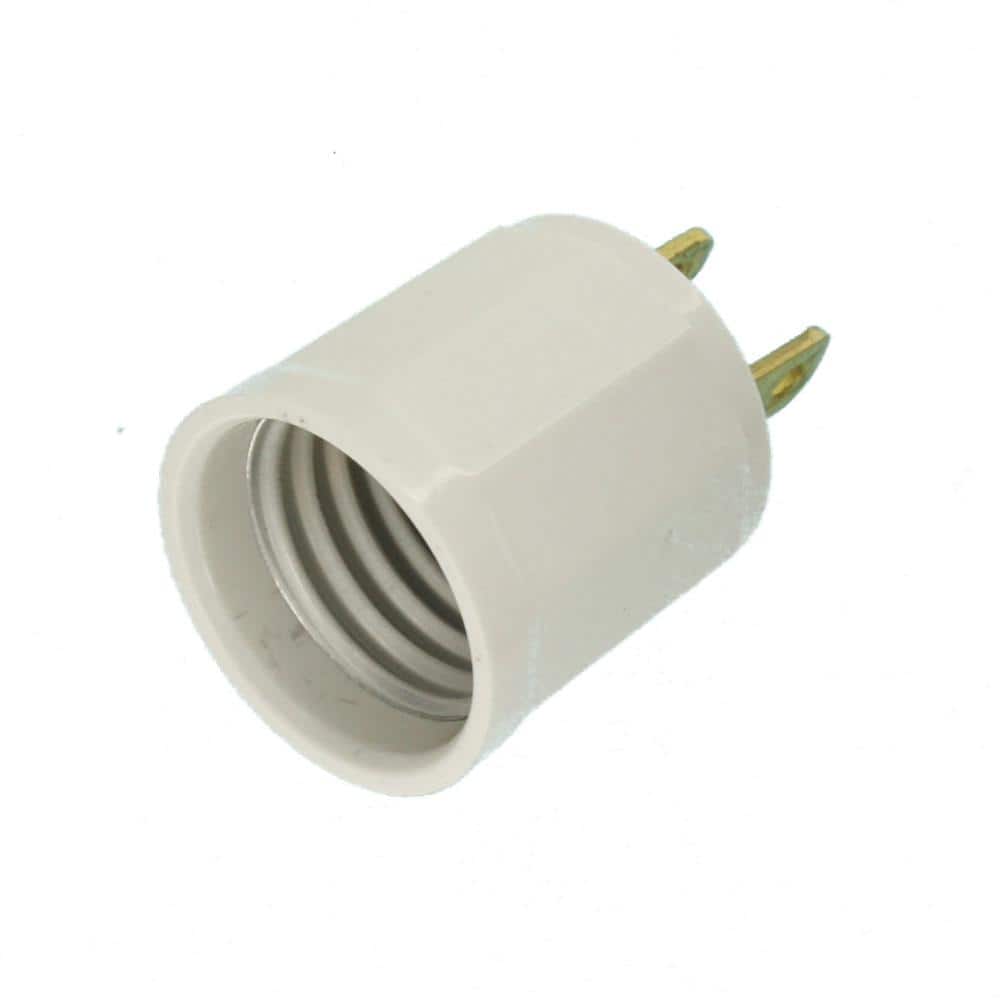Leviton Outlet-to-Socket Light Plug, White 61-W (4)