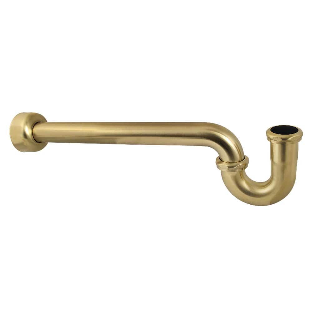 Kingston Brass Trimscape 1-1/4 Inch 18-Gauge Decor P-Trap in Brushed Brass (1)