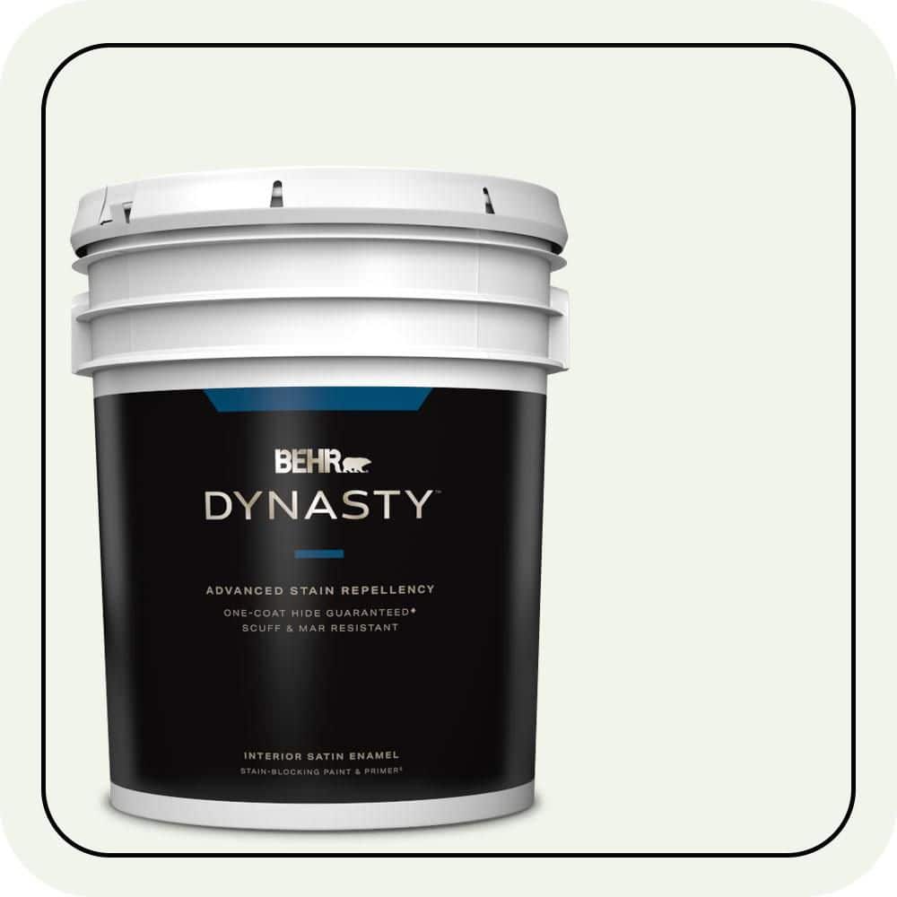 BEHR DYNASTY 5 gal. #W-B-510 Frosted Juniper Satin Enamel Interior Stain-Blocking Paint and Primer
