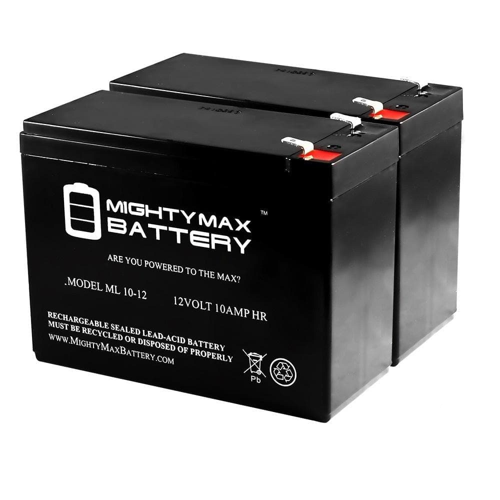 MIGHTY MAX BATTERY 12-Volt 10AH SLA Replacement Battery for Shoprider Hero - 2 Pack
