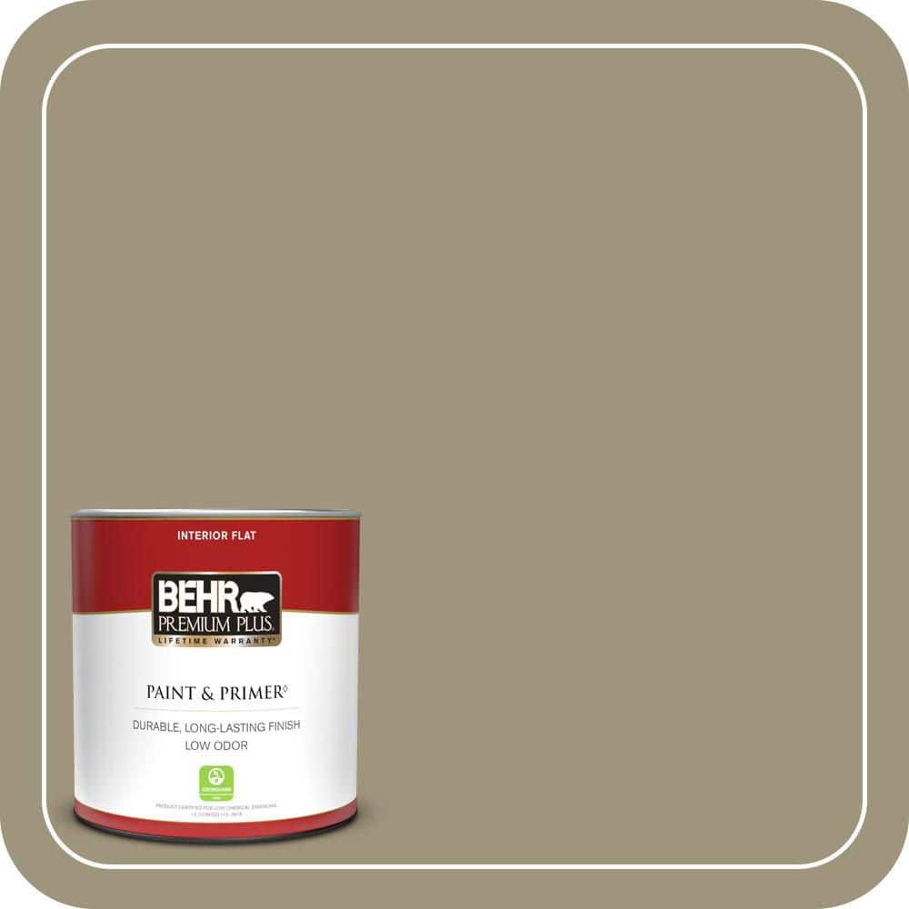 BEHR PREMIUM PLUS #760D-5 Shortgrass Prairie Flat Interior/Exterior Paint & Primer Color Sample