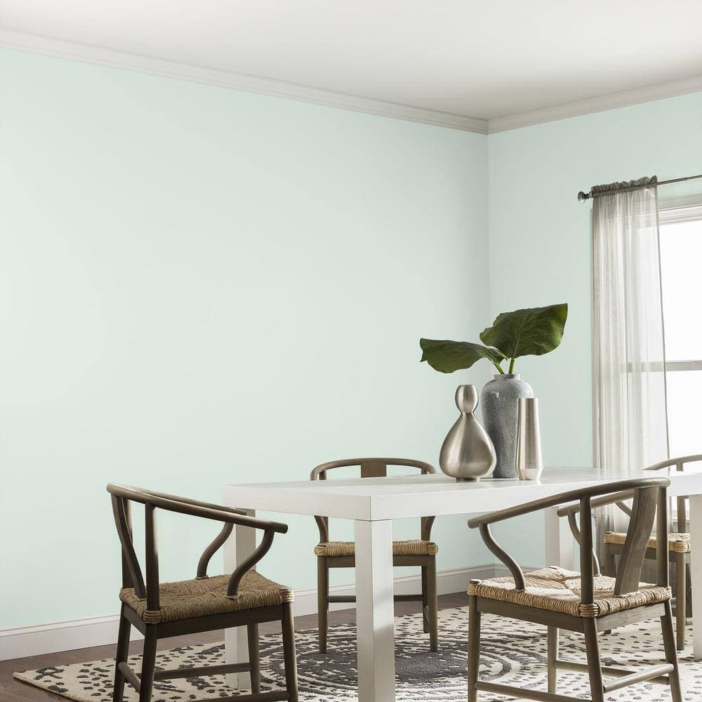 Glidden Diamond 1 gal. PPG1134-3 Pine Frost Eggshell Interior Paint with Primer (4)