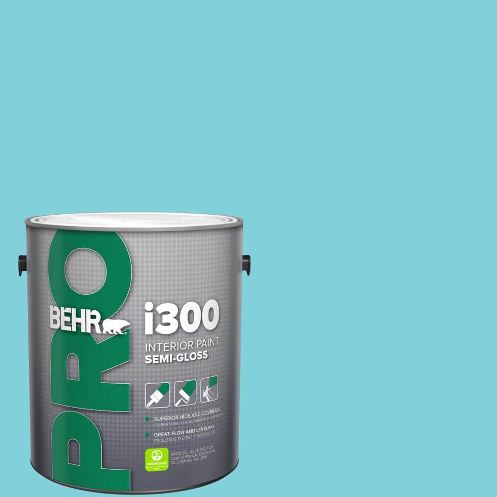 BEHR PRO 1 gal. #P470-3 Sea of Tranquility Semi-Gloss Interior Paint