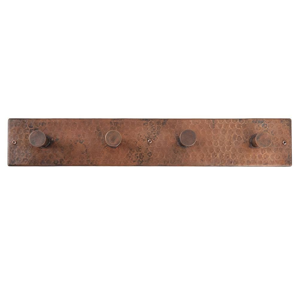 Premier Copper Products Hand Hammered Copper Quadruple Robe Hook in Oil Rubbed Bronze (2)