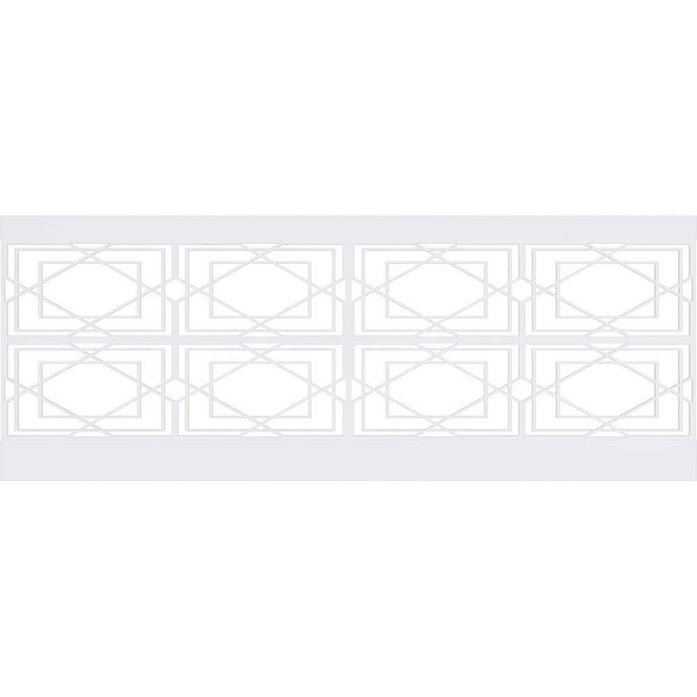 Ekena Millwork 36 in. H x 94-1/2 in. W 23.64 sq. ft. Lakewood PVC Wainscot Paneling Kit (2)