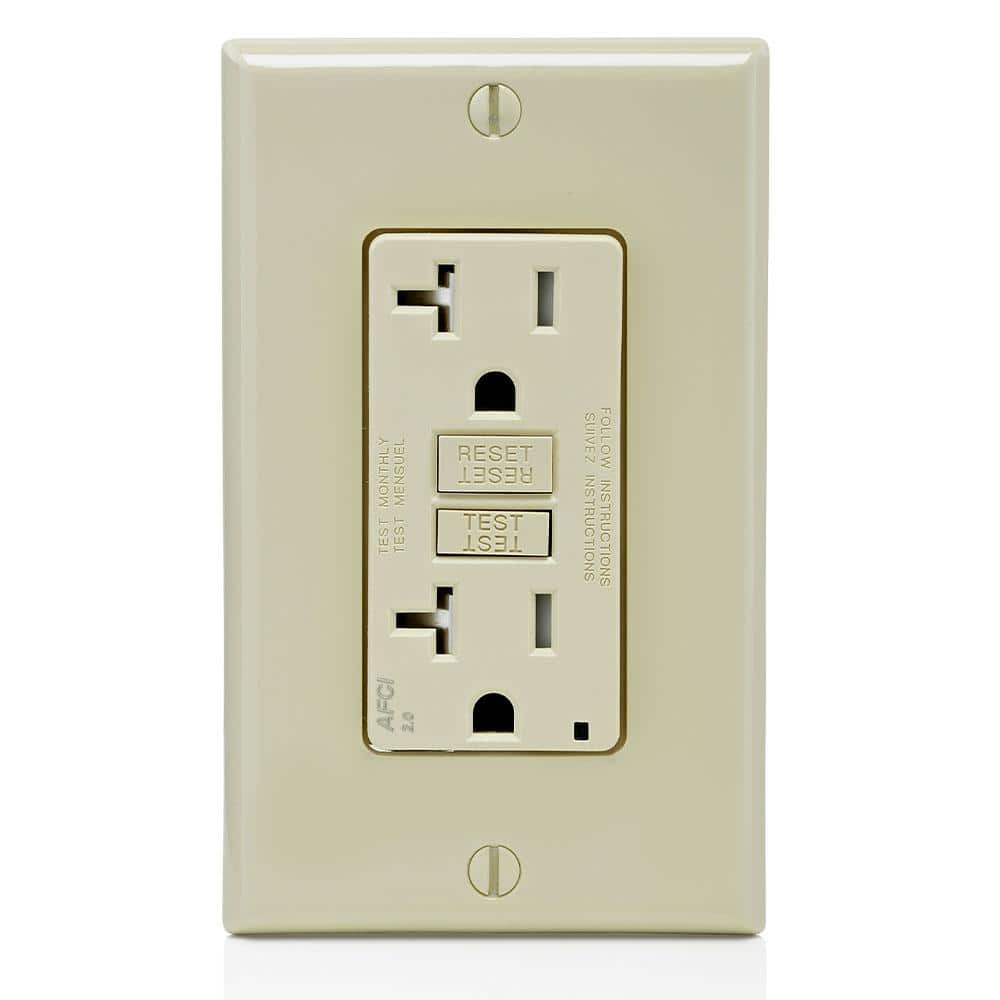 Leviton Tamper Resistant AFCI Duplex Outlet, AFTR2-I (2)
