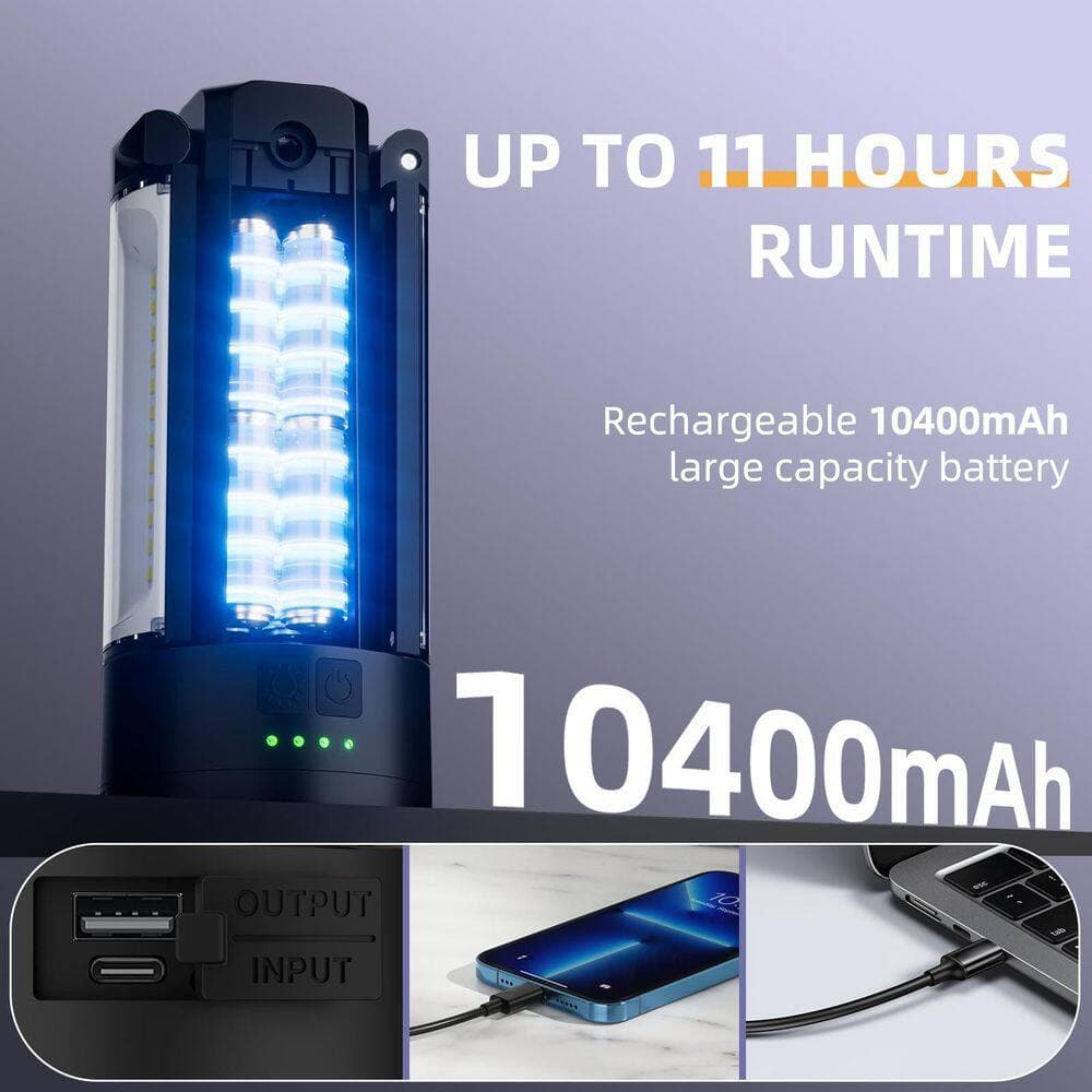 BeamBox 5-Volt 40W 4100 Lumen 68 in Tripod Work Light with 4 LED Lamp Heads, Rechargeable Battery and Adjustable Stand (3)