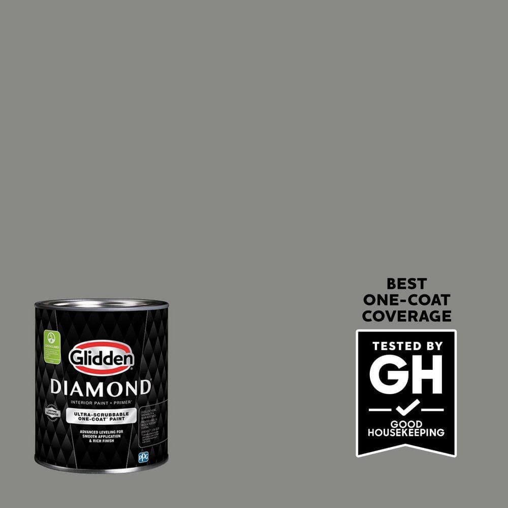 Glidden Diamond 1 qt. #PPG1010-5 Downpour Eggshell Interior Paint with Primer