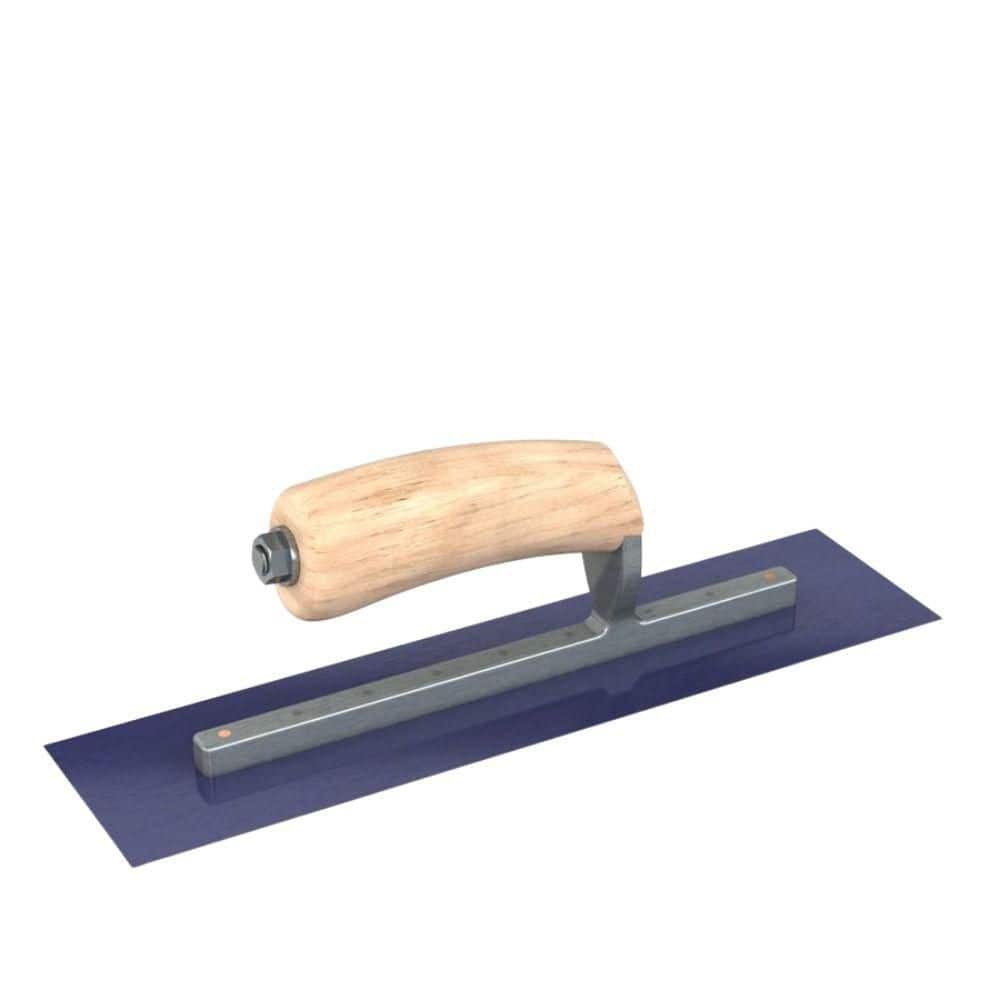 Unbranded 16 in. x 3 in. Square Finishing Trowel with Wood Handle (2)