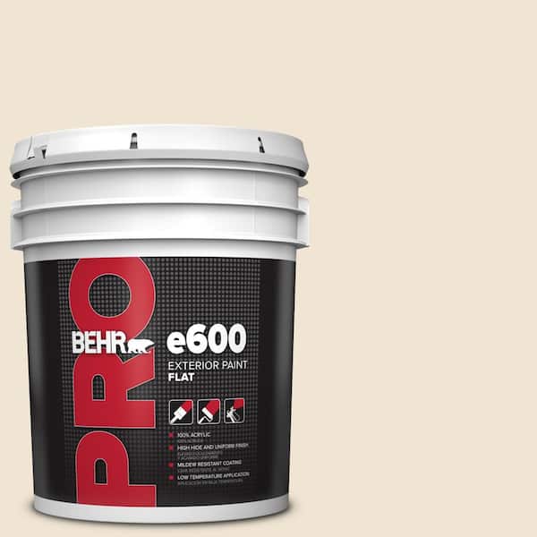 BEHR PRO 5 gal. #N290-1 Original White Flat Exterior Paint (2)