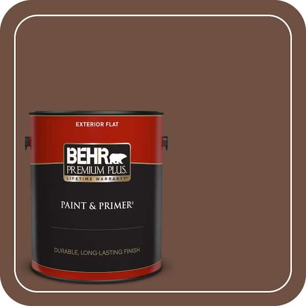 BEHR PREMIUM PLUS 1 gal. #PPU3-19 Moroccan Henna Flat Exterior Paint & Primer (2)