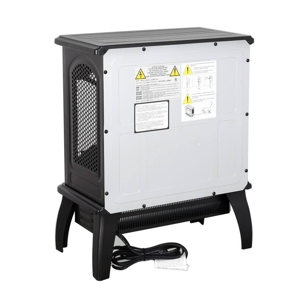 Siavonce 10 in. Freestanding Electric Infrared Quartz Fireplace Stove with remote control (3)