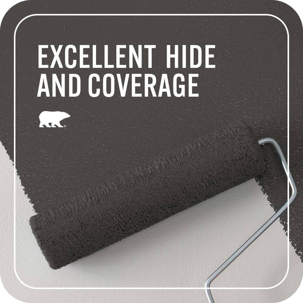 BEHR PREMIUM PLUS 1 qt. Home Decorators #HDC-CL-14A Warm Onyx Flat EcoMix Plant-Based Interior Paint & Primer (2)