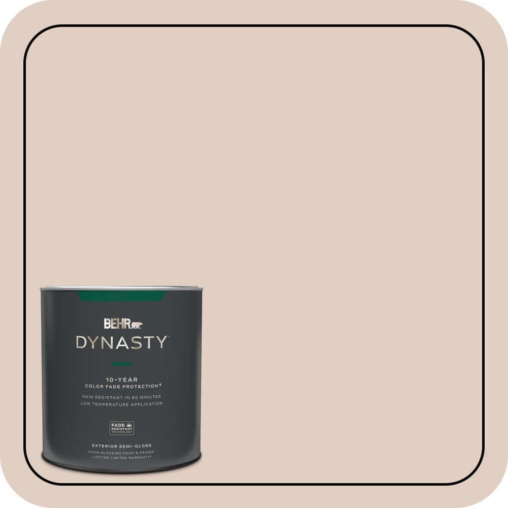 BEHR DYNASTY 1 qt. #PWN-73 Winsome Beige Semi-Gloss Exterior Stain-Blocking Paint & Primer
