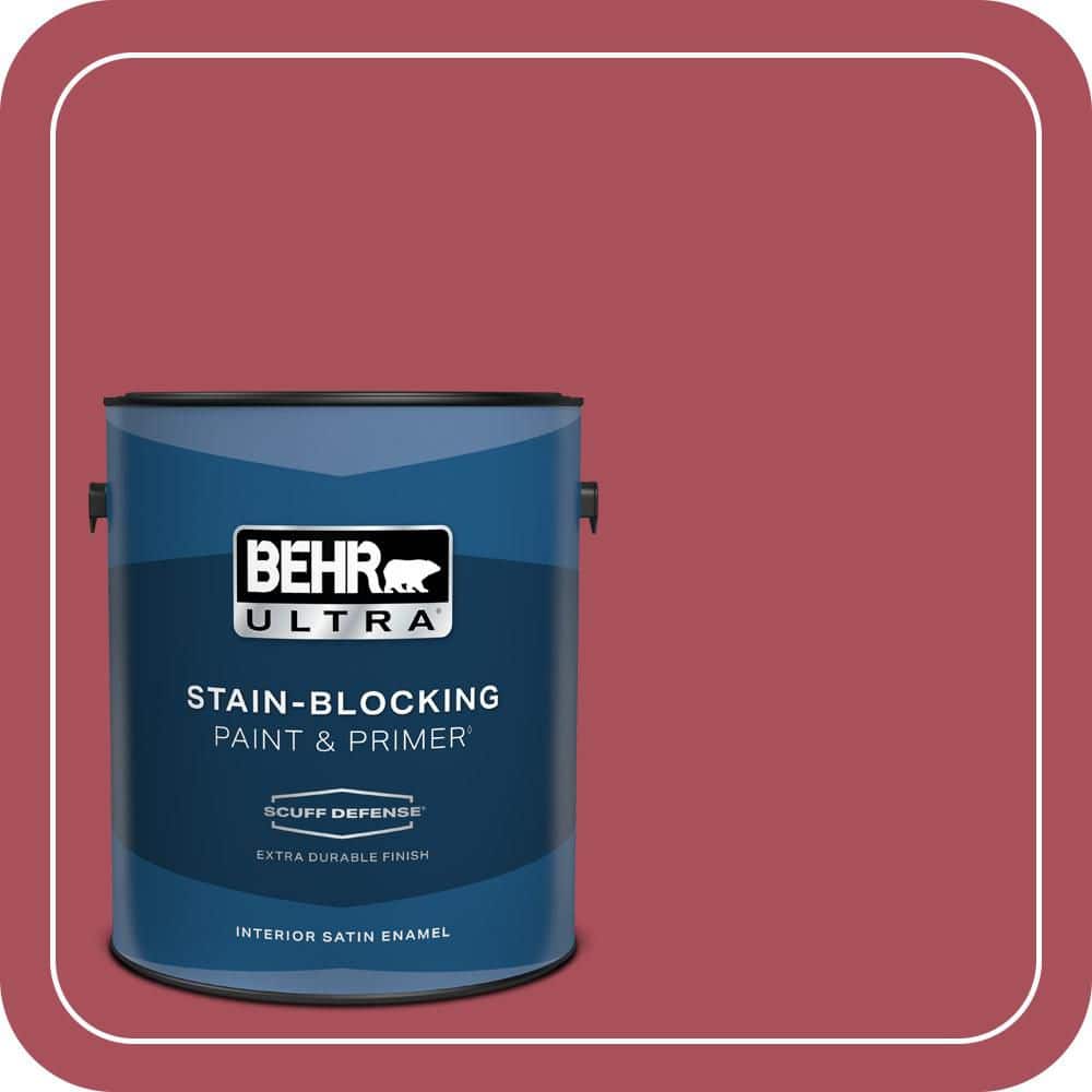 BEHR ULTRA 1 gal. #T13-18 Ski Patrol Extra Durable Satin Enamel Interior Paint & Primer (1)