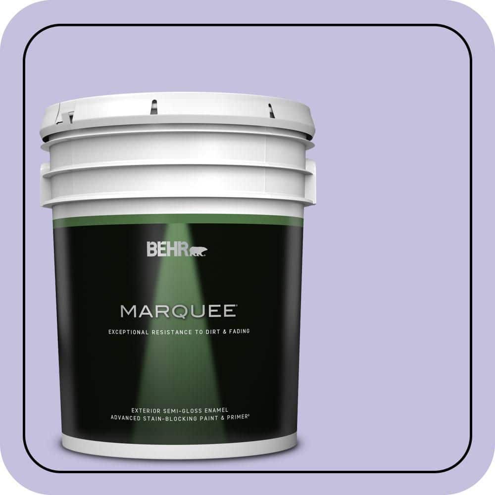 BEHR MARQUEE 5 gal. #630A-3 Weeping Wisteria Semi-Gloss Enamel Exterior Paint & Primer
