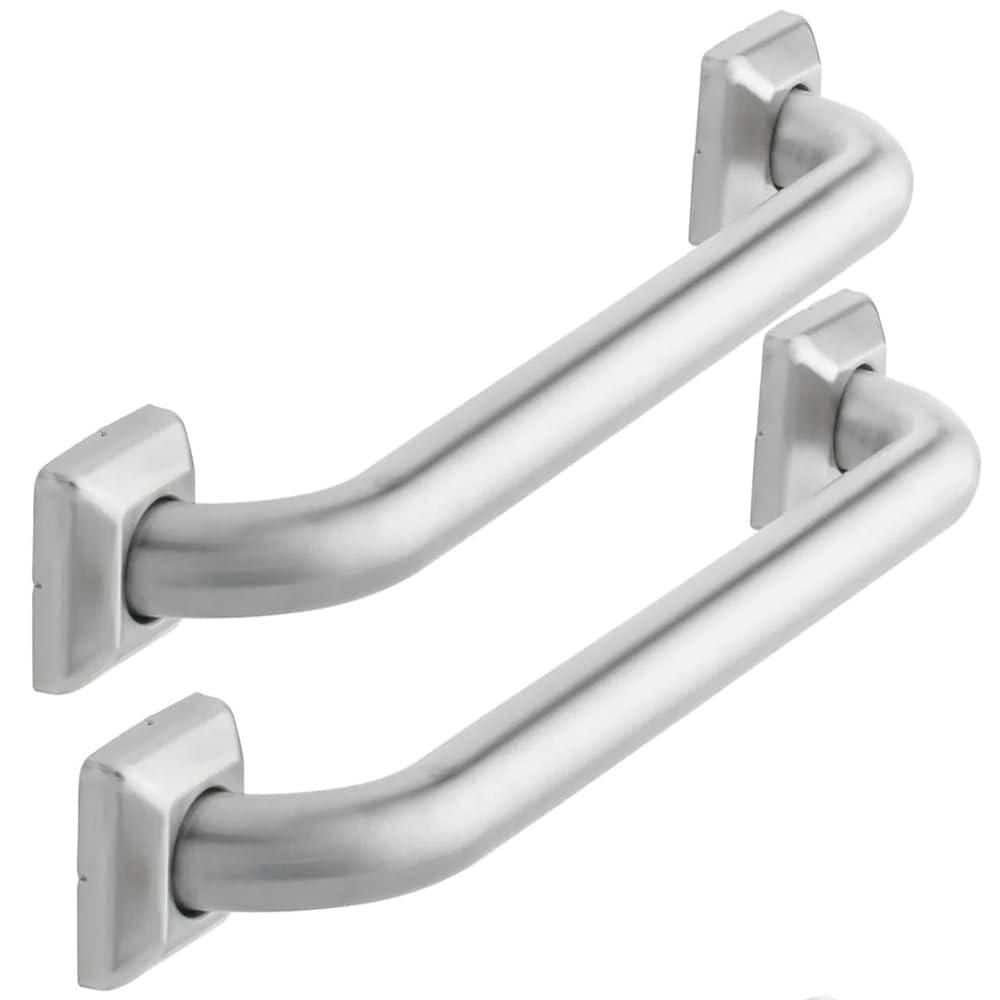 NVNOO 12in. Stainless Steel Bathroom Grab Bars for Handicap, Elderly, Disabled, Injury (2-Pack) (1)