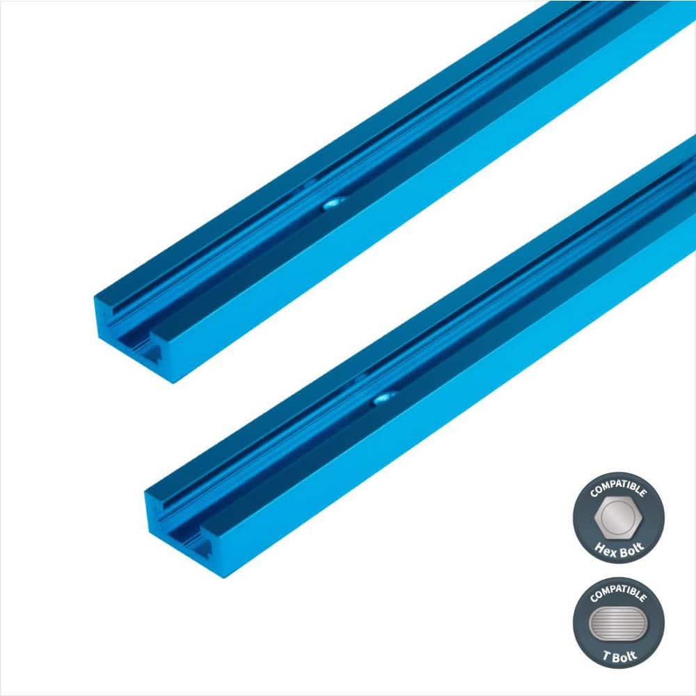 ‎POWERTEC 36 in. Universal T-Track for Woodworking (2-Pack)