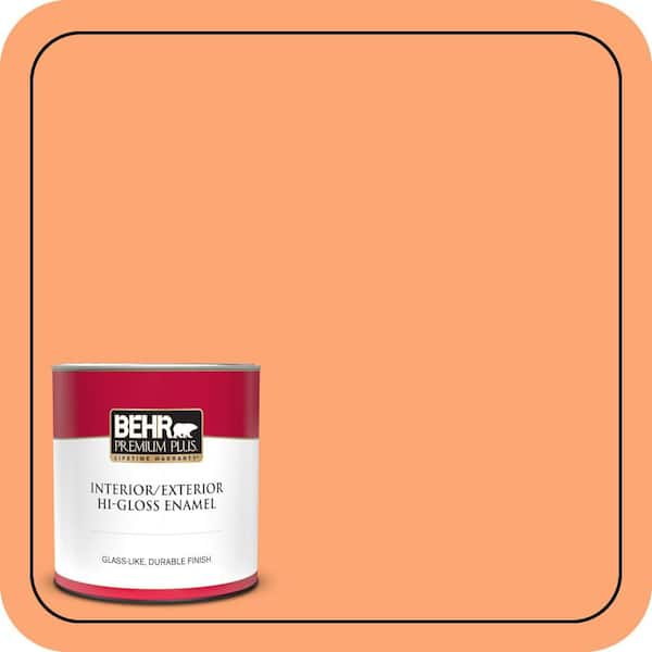 BEHR PREMIUM PLUS #240B-4 Marmalade Enamel Low Odor & Primer (4)