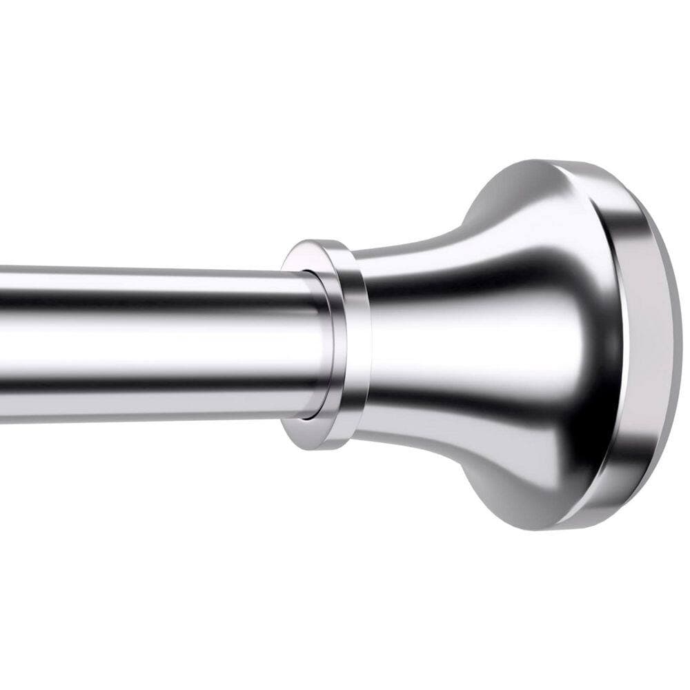 Wudkey 31 in. to 80 in. Stainless Steel Tension Shower Curtain Rod in Silver for Bathroom Kitchen & Closet Never Rust No-Drill (2)
