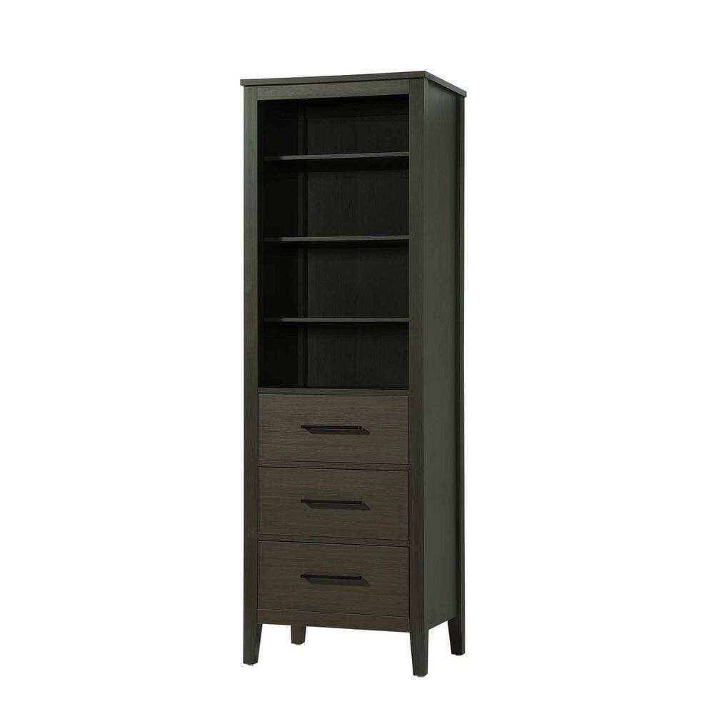 TIMELESS HOME 24 in. W x 18 in. D x 72 in. H Mocha Brown Freestanding Linen Cabinet (3)