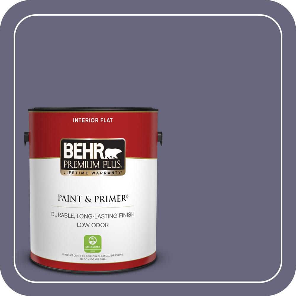 BEHR PREMIUM PLUS 1 gal. #640F-6 Enchanted Evening Flat Low Odor Interior Paint & Primer