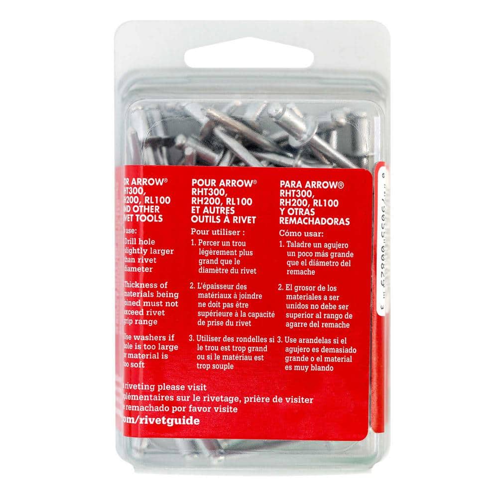 Arrow 3/16 in. x 1/8in. Aluminum Rivets (50-Pack) (3)