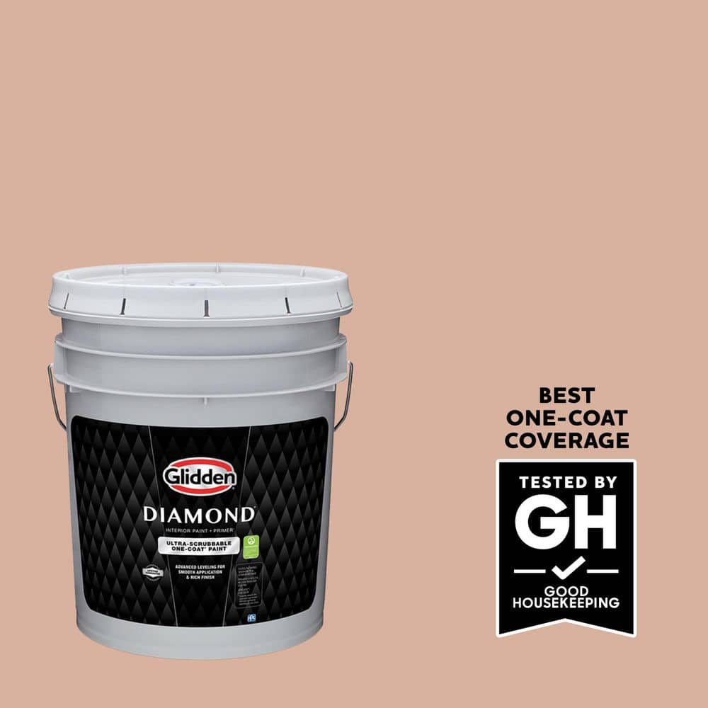 Glidden Diamond 5 gal. PPG1068-4 Lazy Summer Flat Interior Paint with Primer