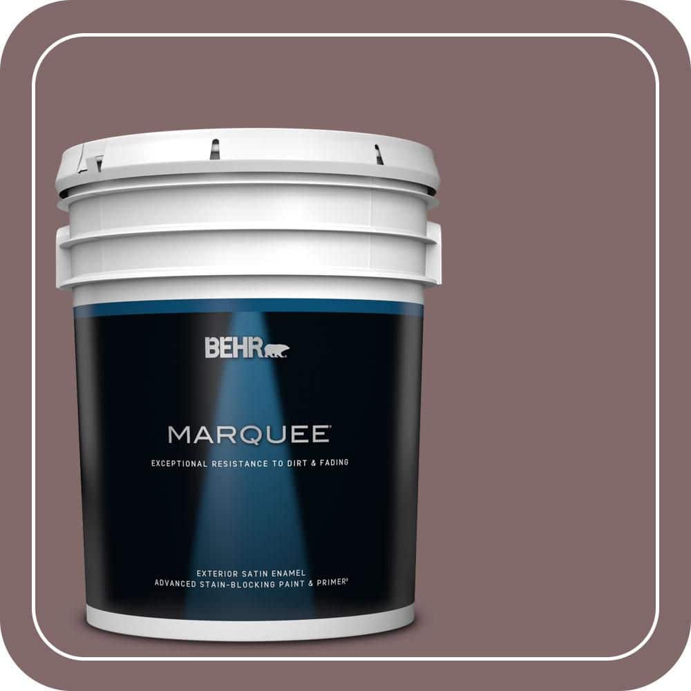 BEHR MARQUEE 5 gal. #N120-6 Raisin in the Sun Satin Enamel Exterior Paint & Primer