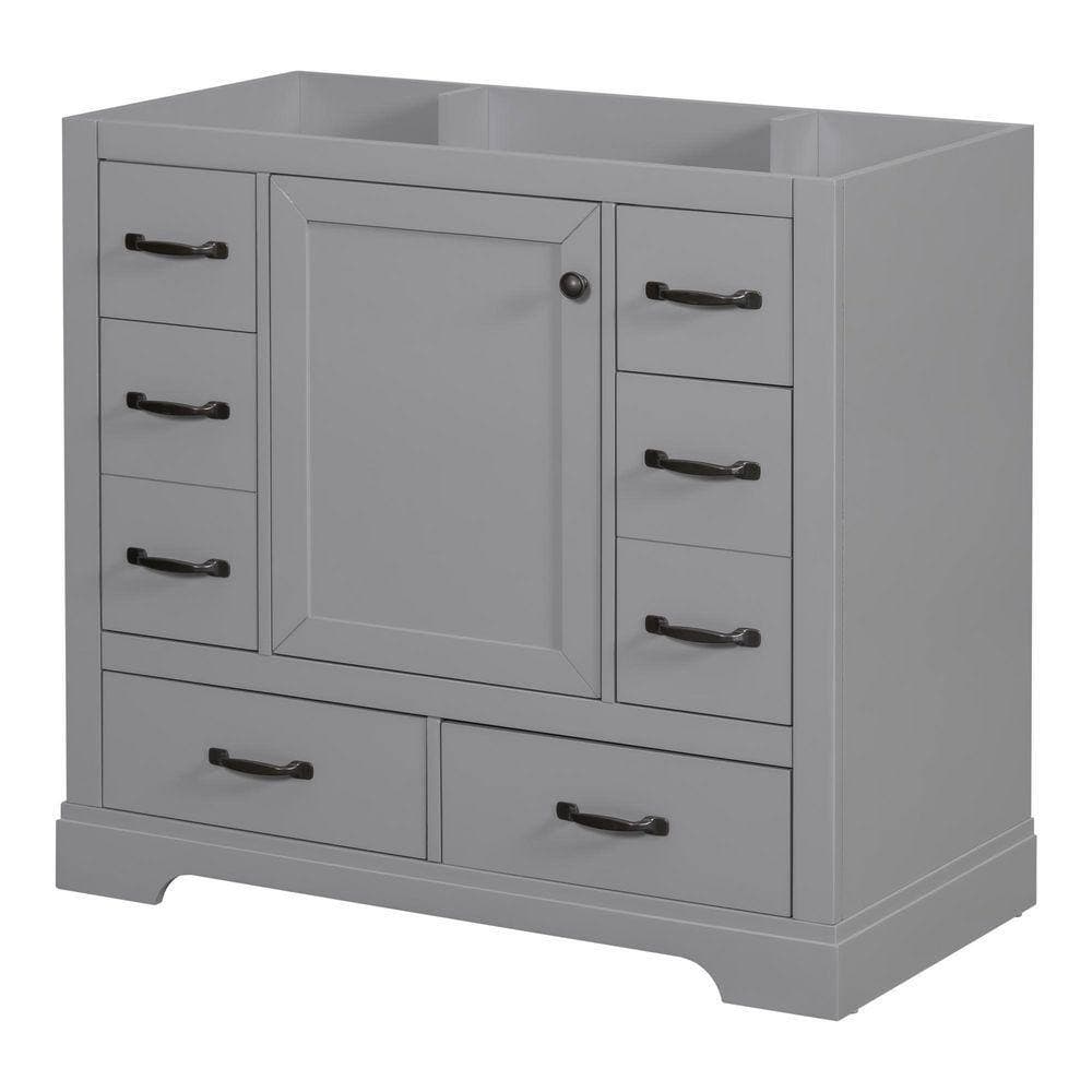 Timussi 35.5 in. Bath Vanity Cabinet without Top Unassembled (4)