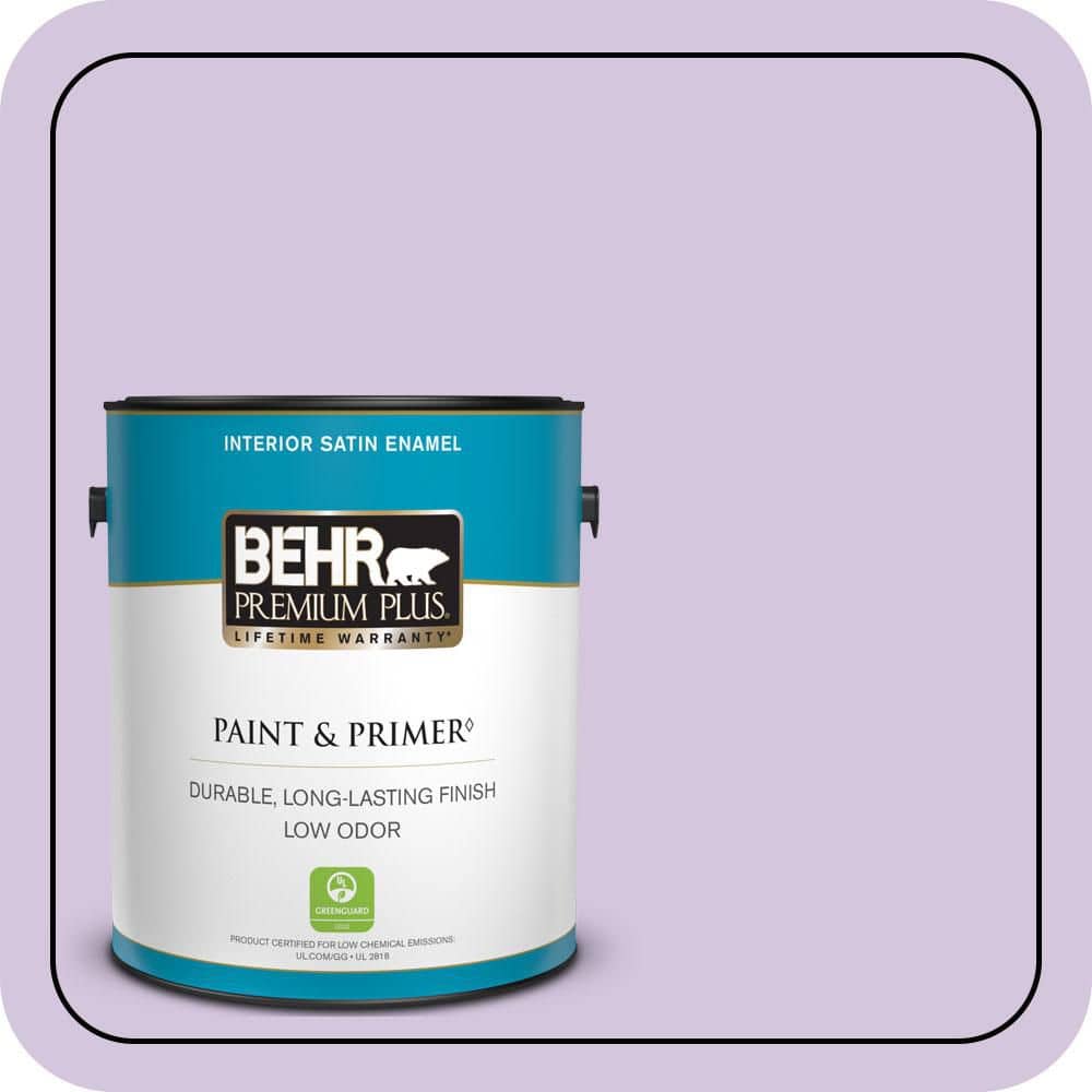 BEHR PREMIUM PLUS 1 gal. #M570-3 On Location Satin Enamel Low Odor Interior Paint & Primer