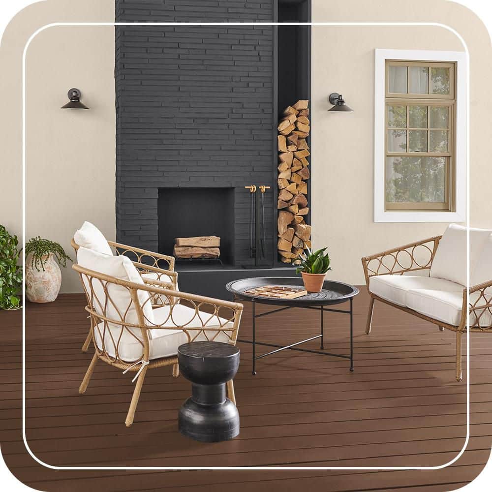 BEHR PREMIUM 1 gal. #SC-110 Chestnut Solid Color Waterproofing Exterior Wood Stain and Sealer (4)