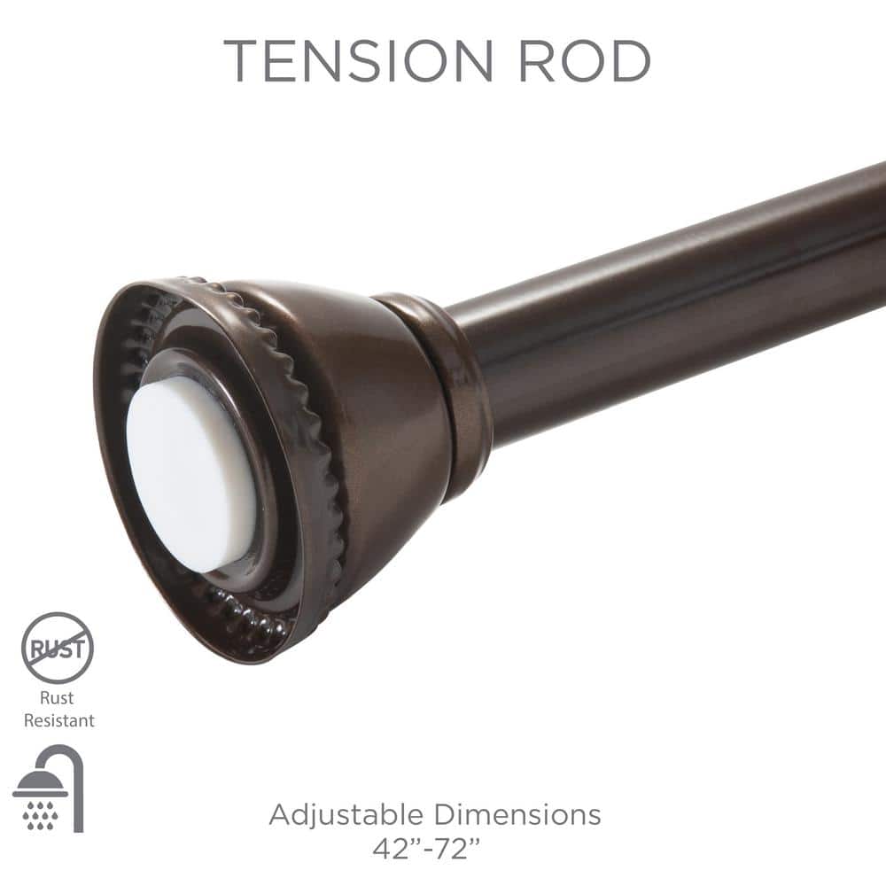 Bath Bliss Tension Shower Rod in Bronze (2)