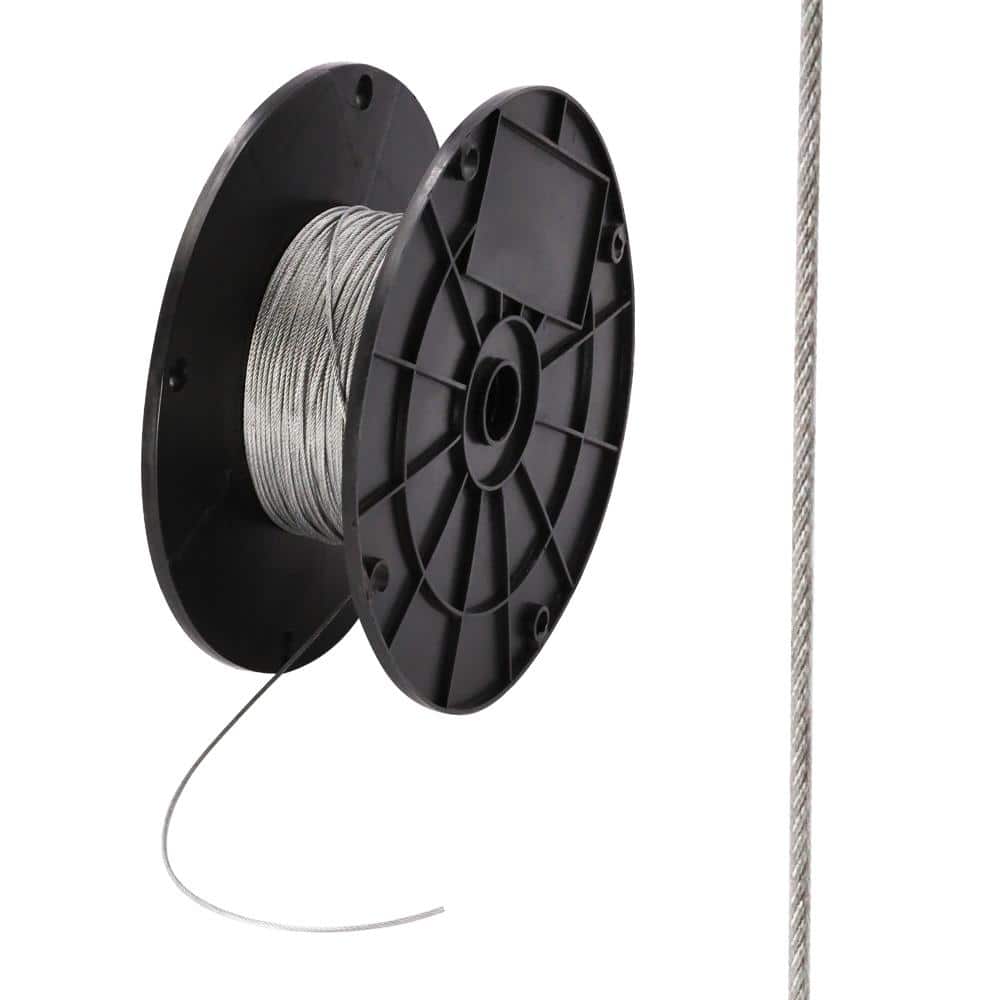 Everbilt 3/32 in. x 500 ft. Galvanized Steel Uncoated Wire Rope