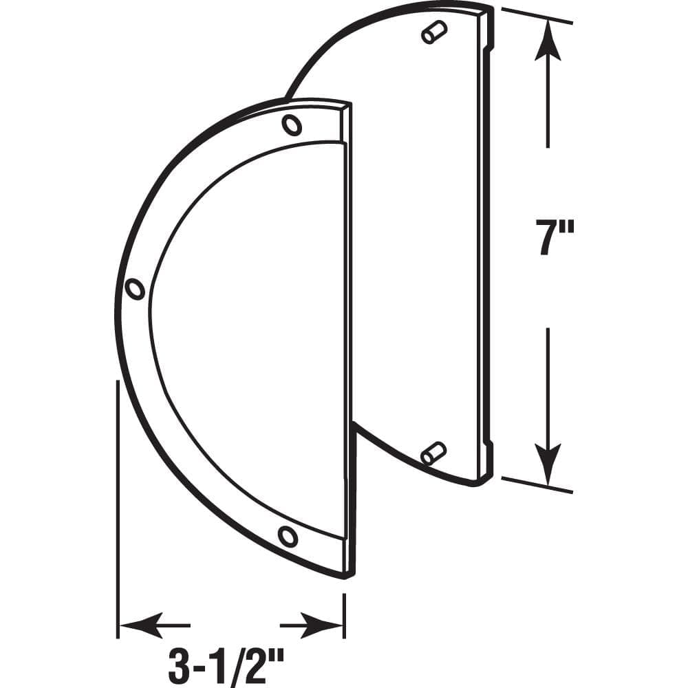 Prime-Line Black Plastic, Sliding Door Screen Shield (2)