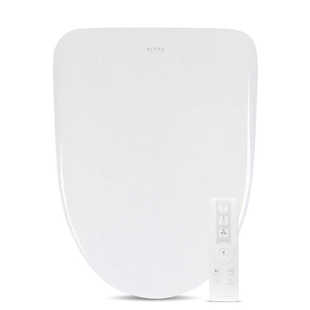Alpha Bidet iX Pure Electric Bidet Seat for Round Toilets in White