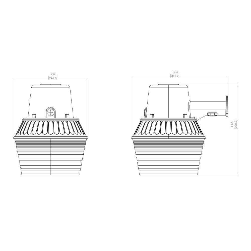 HALO AL 65-Watt Equivalent Integrated LED Metallic Dusk to Dawn Area Light, 4000K (3)