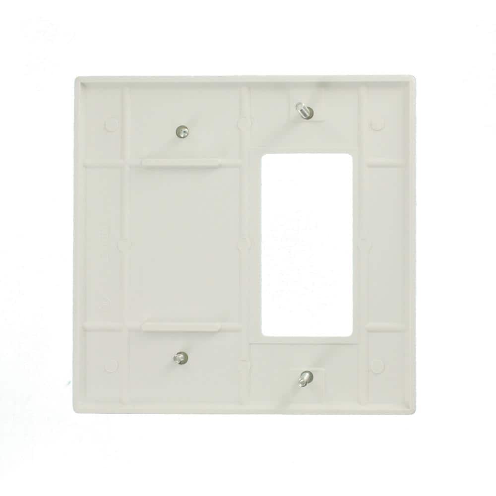 Leviton 2-Gang White 1-Decora/Rocker / 1-Blank Plastic Midway/Midsize Wall Plate (1-Pack) 80608-W (3)