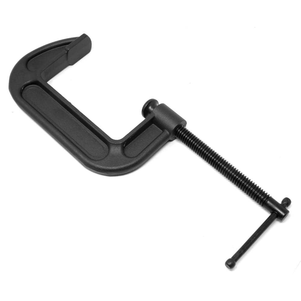 WEN Heavy-Duty Cast Iron C-Clamps with 4 in. Jaw Opening and 2.2 in. Throat Set (2-Piece) (2)