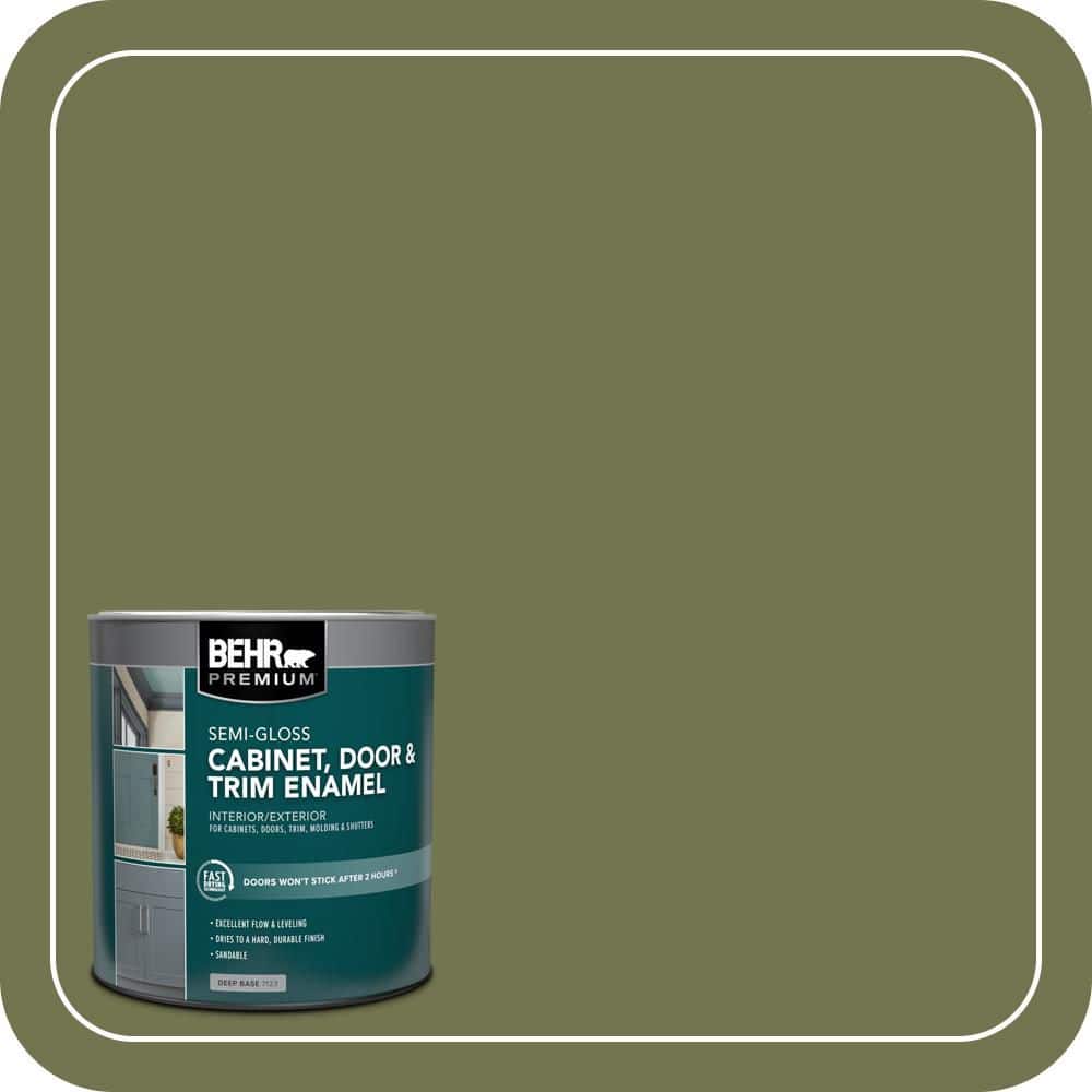 BEHR PREMIUM 1 qt. #S360-6 Secret Meadow Semi-Gloss Enamel Interior/Exterior Cabinet, Door & Trim Paint