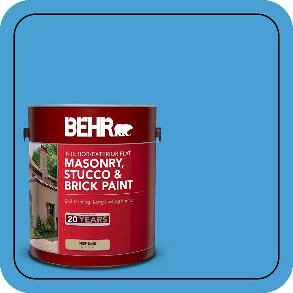BEHR 1 gal. #P500-5 Peaceful River Flat Interior/Exterior Masonry, Stucco and Brick Paint (1)