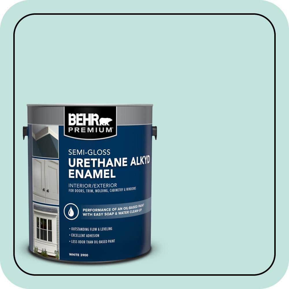 BEHR PREMIUM 1 gal. #M450-2 Tidewater Urethane Alkyd Semi-Gloss Enamel Interior/Exterior Paint (1)
