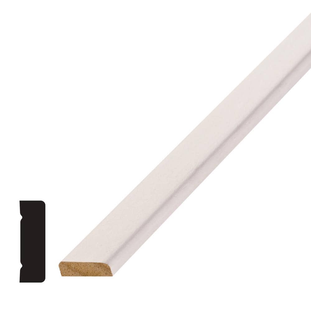 HOUSE OF FARA 7/16 in. D x 1-3/8 in. W x 99 in. L Primed Pine Wood PFJ Stop Drip Cap Moulding (1)