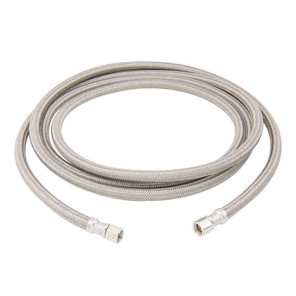 BrassCraft 1/4 in. Compression x 1/4 in. Compresssion x 120 in. Braided Polymer Ice Maker Supply Line (1)