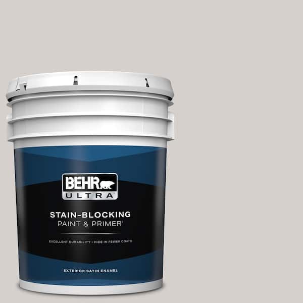 BEHR ULTRA 5 Gal. #N140-1A Soft Lilac Satin Enamel Exterior Paint and Primer (2)