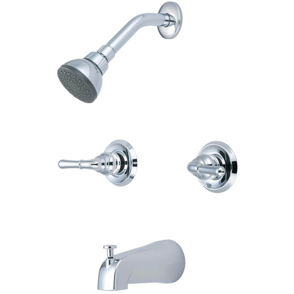 Olympia Faucets Elite 2-Handle 1-Spray Tub and Shower Faucet in Polished Chrome (Valve Included)